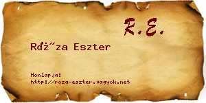 Róza Eszter névjegykártya